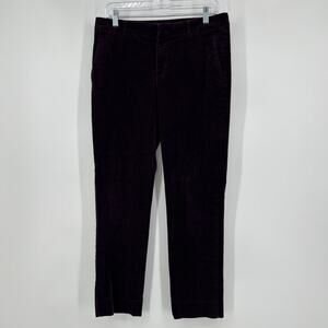 Banana Republic Ryan Pants Womens Size 8 Purple Corduroy Slim Fit Stretch